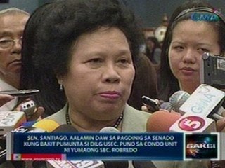Pagpunta ni Usec. Puno sa condo at opisina ni Sec. Robredo, iimbestigahan ng Senado