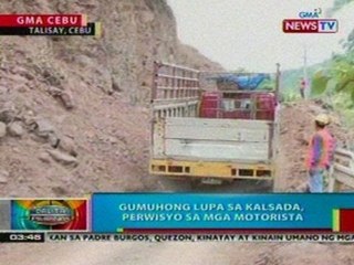 BP: Gumuhong lupa sa kalsada sa Talisay, Cebu, nagdulot ng perwisyo