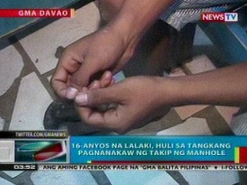 BP: 16-anyos na lalaki, huli sa tangkang pagnanakaw ng takip ng manhole
