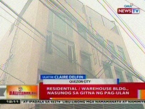 BT: Residential/Warehouse bldg. sa QC, nasunog sa gitna ng pag-ulan