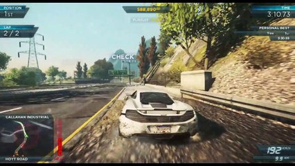 NFS Most Wanted 2012:Gameplay | Mclaren MP4 12C all races (PC HD)