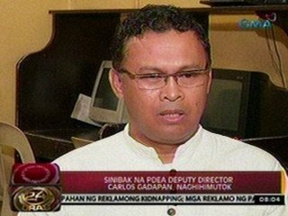 24Oras: Sinibak na PDEA Deputy Director Carlos Gadapan, naghihimutok