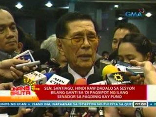 UB: Sen. Santiago, hindi dadalo sa sesyon bilang ganti sa 'di pagsipot ng ilang Senador