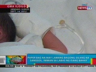 BP: Bagong-silang na sanggol na nakasilid sa paper bag, iniwan sa tapat ng bahay sa Iloilo
