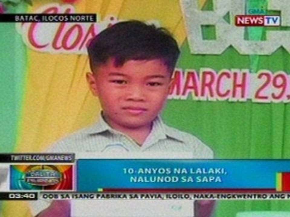 BP: 10-anyos na lalaki, nalunod sa baha sa Ilocos Norte