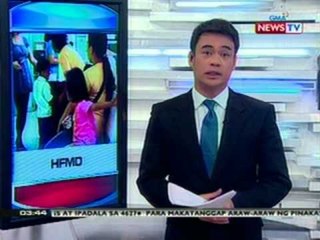 BP:  9 na bata sa Cotabato na kinakitaan ng sintomas ng HFMD, nakalabas na ng ospital