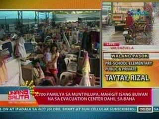 UB: 2,700 pamilya sa Muntinlupa, mahigit 1 buwan na sa evacuation center dahil sa baha