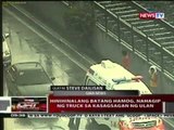 QRT: Hinihinalang batang hamog, nahagip ng truck sa kasagsagan ng ulan