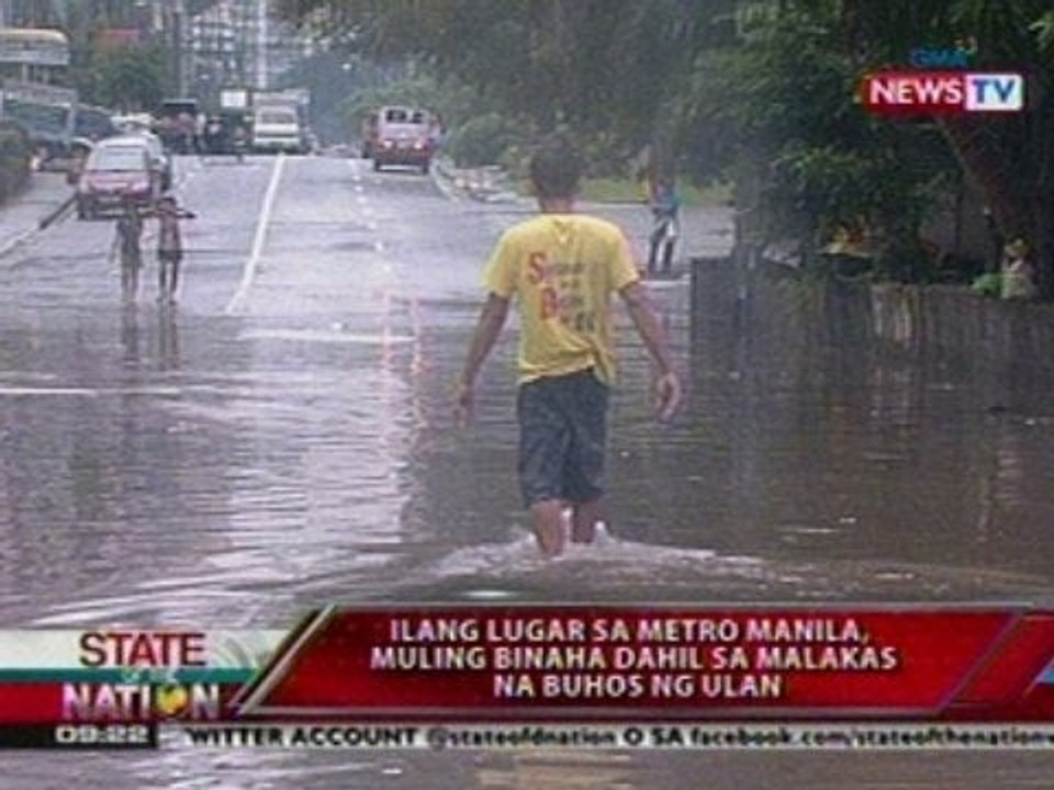 SONA: Ilang lugar sa Metro Manila, muling binaha dahil sa malakas na buhos ng ulan