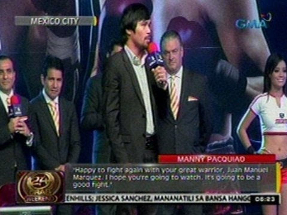 24 Oras:  Press tour ng Pacquiao-Marquez IV, dinagsa
