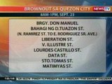 BT: Brownout schedule sa ilang bahagi ng QC, Maynila at Batangas City bukas (Sept. 23, 2012)