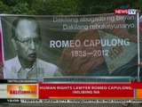 BT: Human Rights Lawyer Romeo Capulong, inilibing na