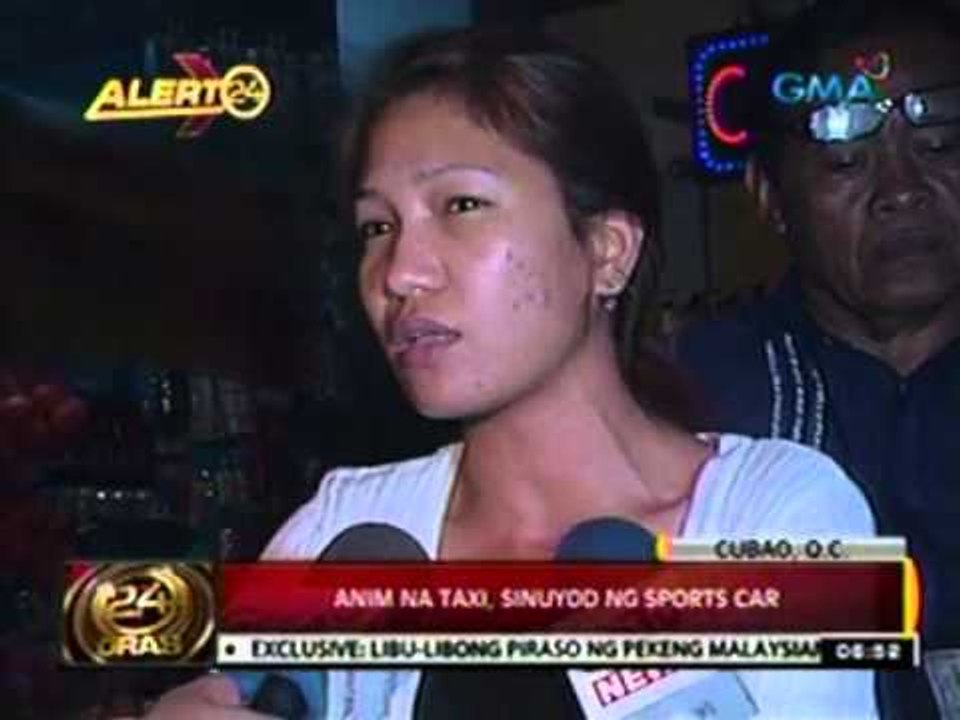 24 Oras: Anim na taxi, sinuyod ng sports car