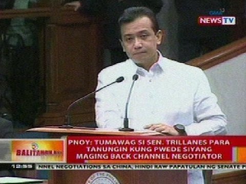 BT: PNoy: Tumawag si Sen. Trillanes para tanungin kung pwede siyang maging back channel negotiator
