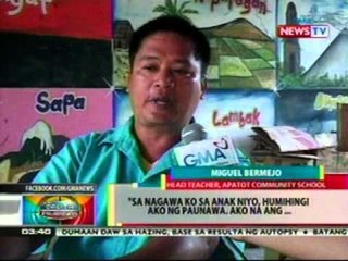 BP: Guro sa Ilocos Sur, inirereklamo dahil sa pananampal ng estudyante