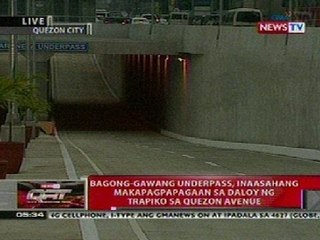 QRT: Bagong-gawang underpass, inaasahang makapagpapagaan sa daloy ng trapiko sa Quezon Ave.