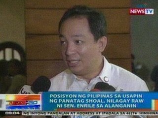 NTG: Posisyon ng Pilipinas sa usapin ng Panatag Shoal, nilagay raw ni Sen. Enrile sa alanganin