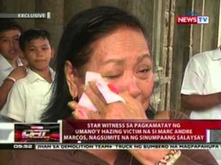 QRT: Star witness sa pagkamatay ng hazing victim na si Marc Marcos, nagsumite na ng salaysay