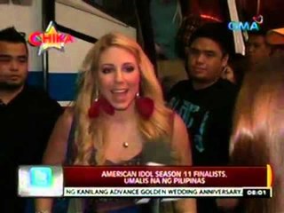 24 Oras: American Idol season 11 finalists, umalis na ng Pilipinas