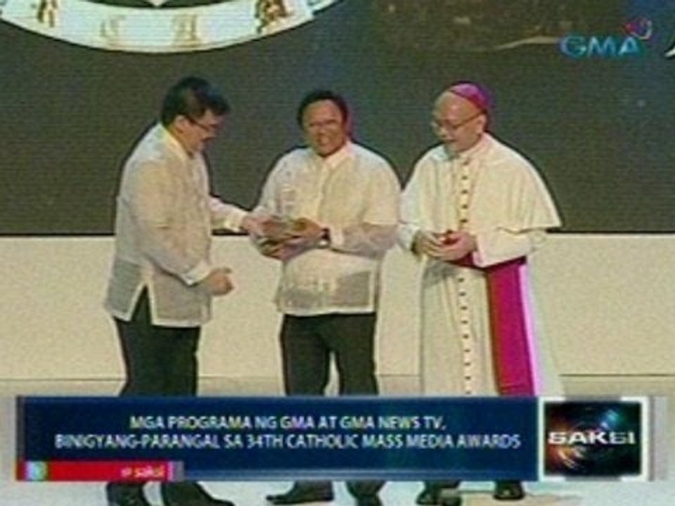 Saksi: Mga programa ng GMA at GMA News TV, binigyang-parangal sa 34th Catholic Mass Media Awards