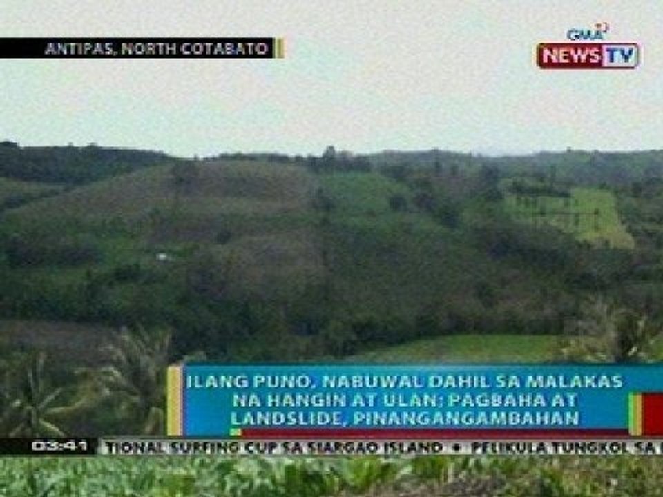 BP: Epekto ng Bagyong Lawin sa Antipas, North Cotabato