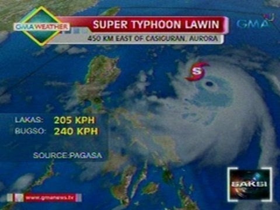 Saksi: Ilang probinsya sa Hilagang Luzon, nasa storm signal no. 1 dahil sa Bagyong Lawin