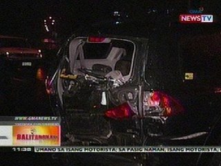 BT: 9 sugatan nang humampas sa poste ng overpass ang sinasakyang SUV sa QC