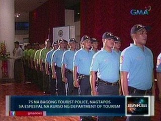 Saksi: 75 na baong tourist police, nagtapos sa espesyal na kurso ng DOT