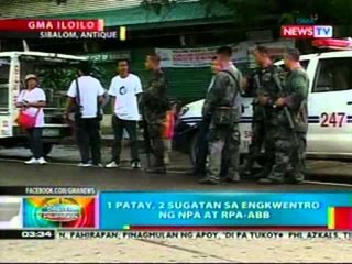 BP: 1 patay, 2 sugatan sa engkwentro ng NPA at RPA-ABB sa Iloilo