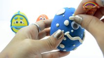 Color Play Doh Surprise Eggs Nursery Rhymes | Giant Play Doh Surprise Eggs W/ Animal Toys