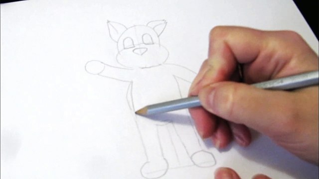 Как нарисовать говорящий кот Том поэтапно по шагам для детей How to draw talking cat Tom in steps