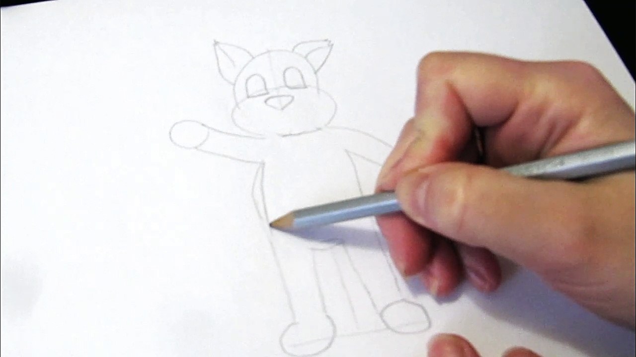 Как нарисовать говорящий кот Том поэтапно по шагам для детей How to draw talking cat Tom in steps