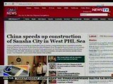NTG: China speeds up construction of Sansha City in West PHL Sea, banner story ng GMA News Online