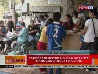 BT: Pagpaparehistro ng mga botante, hanggang Oct. 31 na lang