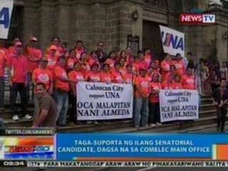 NTG: Taga-suporta ng ilang Senatorial candidate, dagsa na sa Comelec main office