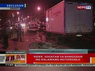 BT: Rider sa Makati, sugatan sa banggaan ng 2 motorsiklo