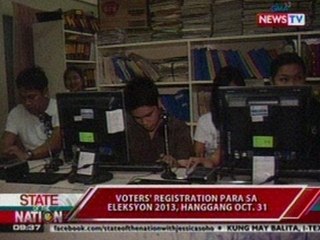 SONA: Voters' registration para sa Eleksyon 2013, hanggang Oct. 31