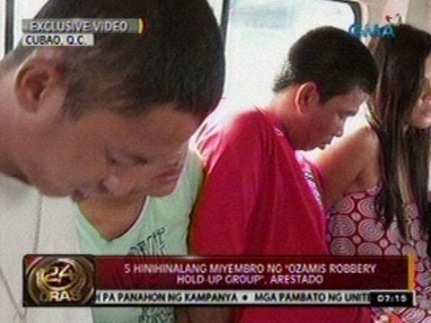 24 Oras: Mga hinihinalang miyembro ng 'Ozamis robbery hold-up group', arestado