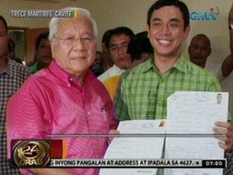 24 Oras: Rep. Ayong Maliksi at ka-tandem an si Jay Lacson, naghain ng COC