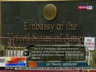 NTG: US Embassy sa Pilipinas, naglabas ng security alert