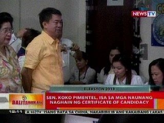 BT: Sen. Koko Pimentel, isa sa mga naunang naghain ng COC