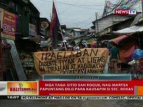 BT: Mga taga-Sitio San Roque, QC, nag-martsa papuntang DILG para kausapin si Sec. Roxas