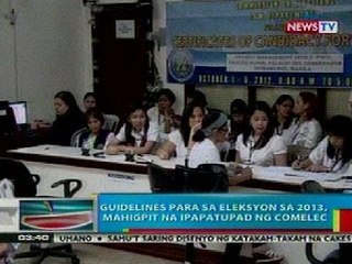 BP: Guidelines para sa Eleksyon 2012, mahigpit na ipatutupad ng COMELEC
