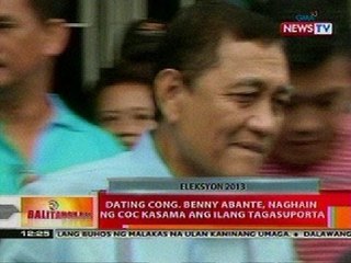 BT: Ex-Cong. Benny Abante, naghain ng COC kasama ang ilang tagasuporta