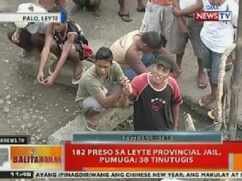 BT: 182 preso sa Leyte Provincial Jail, pumuga; 38 tinutugis
