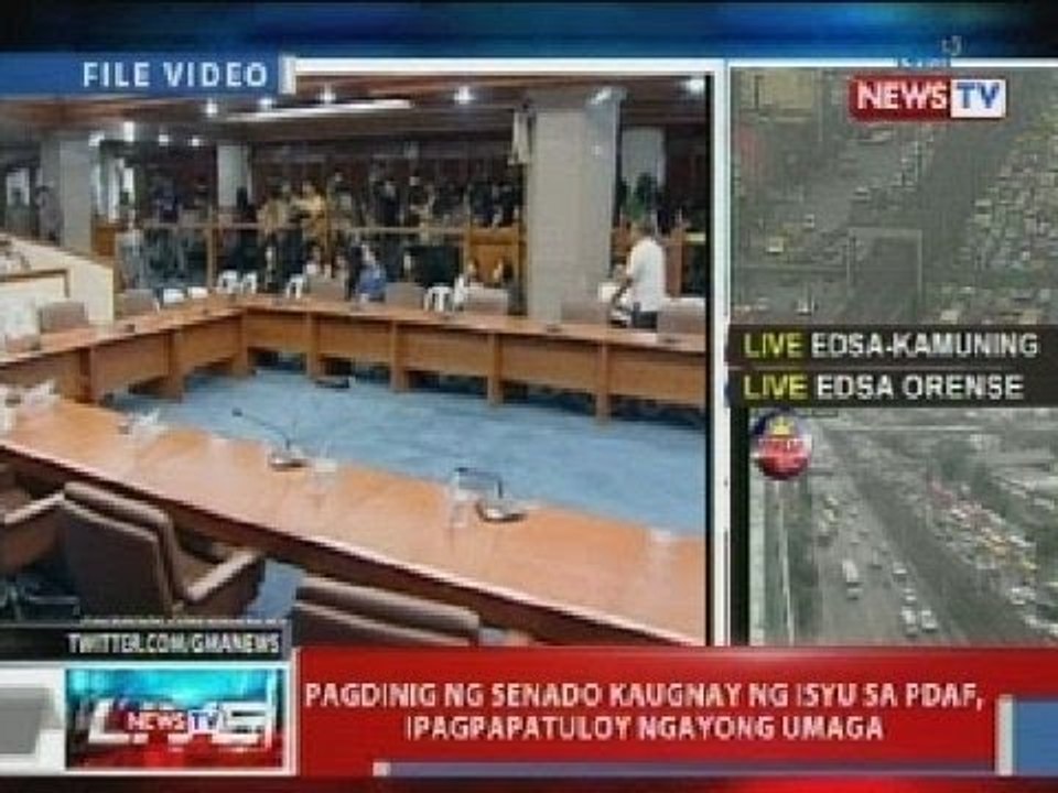 NTVL: Pagdinig ng Senado kaugnay ng isyu ng PDAF, ipagpapatuloy ngayong umaga