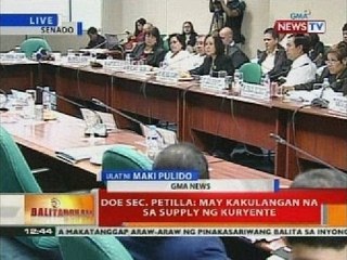 BT: DOE Sec. Petilla: May kakulangan na sa supply ng kuryente