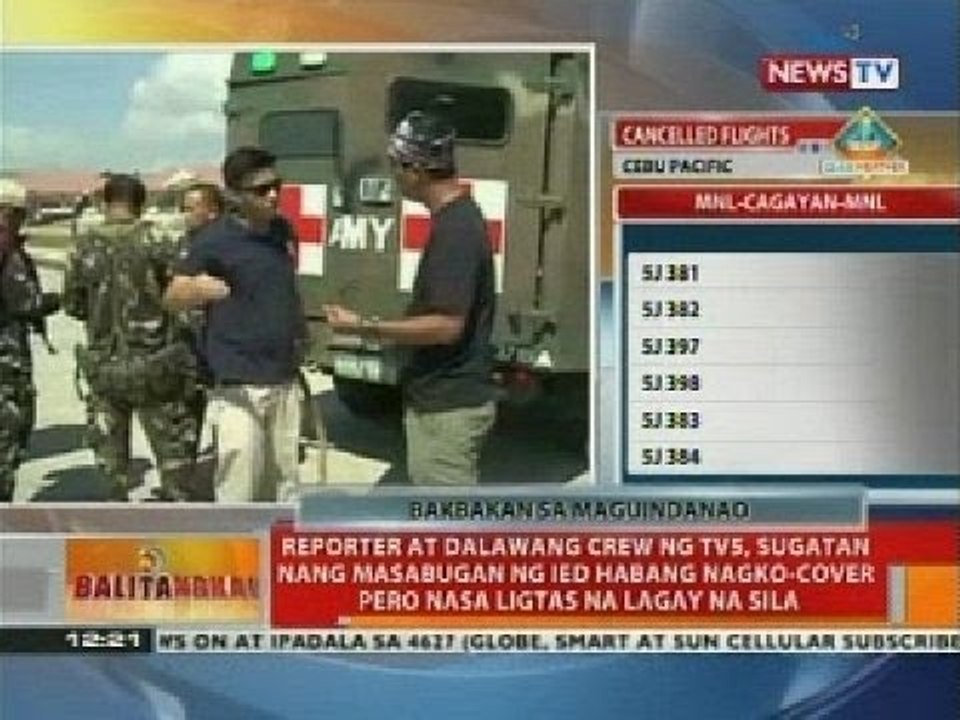 Reporter at dalawang crew ng TV5, sugatan nang masabugan ng IED habang nagko-cover