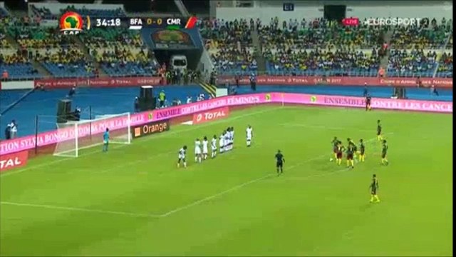 Benjamin Moukandjo Awesome Free Kick Goal vs Burkina Faso (0-1)