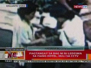 BT: Pagtangay sa bag ni RJ Ledesma sa isang hotel, huli sa CCTV